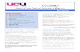 Newsletter - ucu.org.uk · for the newsletter we are happy to hear from you. Newsletter: A termly newsletter for retired UCU members is sent to all branch members for whom we have