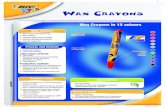 Wax Crayons in 12 colours · 2018-03-07 · cone Standard diameter Wax Crayons in 12 colours Environment Product safety Process and Controls Main features June 2013 Wax crayon with