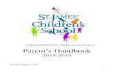 2018-2019 Parent Handbook FINAL 2 - St. James Children's School Potomac Maryland · 2018-09-14 · A Maryland EXCELS, Quality Level 3 School Parent’s Handbook 2018-2019 Revised