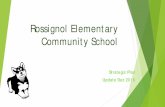 Rossignol Elementary Community School · Rossignol Elementary Community School Strategic Plan Update Dec 2016. Who we are.-Student numbers: Total of 255 PreKindergarten 3 -13 PreKindergarten