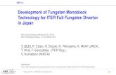 Development of Tungsten Monoblock Technology for ITER Full ...€¦ · Y. Seki et al., FIP/1-1, IAEA FEC 2014, 13th Oct. 2014 Slide 13 Summary The full-W divertor qualification program