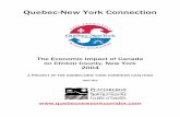 Quebec-New York Connection · 2017-11-01 · HIGHLIGHTS EXPORT SALES FROM CLINTON COUNTY (To or through Canada) Year Export Sales 1987 $71,877,000 1992 $128,240,000 1994 $187,724,000