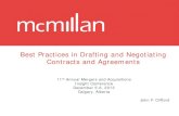 Best Practices in Drafting and Negotiating Contracts and … Practices in... · 2019-06-04 · Annual Mergers and Acquisitions . Insight Conference . December 5-6, 2013 . Calgary,
