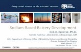 Sodium-Based Battery Development...September 25-28, 2016 . Teaming 2 Program Sponsor Dr. Imre Gyuk – Program Manger, DOE-OE ... Together, these changes have allowed us to ... FY16