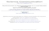 Science Communication - WordPress.com · Science Communication DOI: 10.1177/1075547098019003004 Science Communication 1998; 19; 222 JULIA B. CORBETT Newscast The Environment as Theme