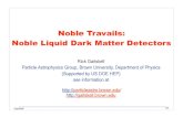 Noble Travails: Noble Liquid Dark Matter Detectors · Noble Liquids / Dark Matter Rick Gaitskell, Brown University, DOE Noble Liquid Comparison (DM Detectors) Scintillation Light