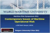 Maritime Risk Symposium 2011 Contemporary Issues of ...dimacs.rutgers.edu/Workshops/Maritime/Slides/... · –MARTEC project (2010 – 2013) –WMU coordinator, leader –Increase