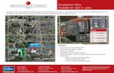 Development Sites Available for Sale or Lease€¦ · Development Sites . Available for Sale or Lease. Opportunity to buy or lease development sites/outparcels within the Miramar