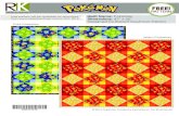 Designed by Robert Kaufman Fabrics · Quilt Name: Pokédex Dimensions: 47” x 56” Designed by Robert Kaufman Fabrics Cool Colorstory Warm Colorstory © 2016 Pokémon Company Inernational.