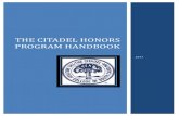 The citadel honors program Handbook program hand… · The Citadel Honors Program Gold Seal and Certificate Requirements To receive The Citadel Honors Program Gold Seal on The Citadel