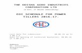  · Web viewTHE ODISHA AGRO INDUSTRIES CORPORATION LTD (A Govt. of Odisha undertaking) EOI SCHEDULE FOR POWER TILLERS 2016-17. Last date for submission: 30.06.16 up to 3.00 p.m. on