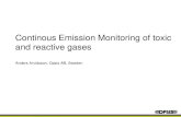 Continous Emission Monitoring of toxic and …...requires CEMS for continous monitoring by 2015. Limit value for coal fired plants , 0.013 lb/GWh • USA, Existing MACT rules for Cement