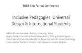 Inclusive Pedagogies: Universal Design & International Students · 2018. 1. 22. · Inclusive Pedagogies: Universal Design & International Students Nikhat Ghouse, Associate Librarian,