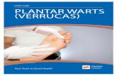 FOOT CARE PLANTAR WARTS (VERRUCAS) · treatment depending on the individual’s case. Some warts can be very stubborn. Treatment does not always work and can be long drawn. Some warts