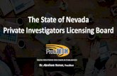 The State of Nevada Private Investigators Licensing Boardpilb.nv.gov/uploadedFiles/pilbnvgov/Content/Boards... · effectively served the company in high- profile IT ventures, assisting