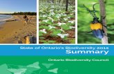 State of Ontario’s Biodiversity Summarysobr.ca/_biosite/wp-content/uploads/SOBR-2015-Summary... · 2015. 5. 12. · Web-based biodiversity reporting The State of Ontario’s Biodiversity