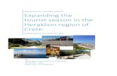 Expanding the tourist season in the Heraklion region of Crete · Greek island of Crete - namely the city of Heraklion and its nearby sea resorts – which is an island in the development