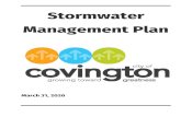 Stormwater Management Plan - Covington · The City of Covington’s Stormwater Management Plan was created for the Department of Ecology to meet the Stormwater Management Program