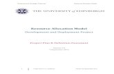 Resource Allocation Model - University of Edinburgh Plan V 3.1 (040914).pdf · Governance & Strategic Planning Resource Allocation Model 3 Project Plan V 3.1 (040914) Printed: 04