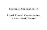 Example Application 15 Lined Tunnel Construction in ...itasca-downloads.s3.amazonaws.com/.../LinedTunnel.pdf · Step 1-13 Change the zone density in blocks farther away from the tunnel,