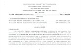 IN THE HIGH COURT OF TANZANIA COMMERCIAL DIVISION AT DAR ES SALAAM COMMERCIAL CASE … · 2020. 1. 22. · COMMERCIAL CASE NO. 29 OF 2016 BETWEEN YARA TANZANIA LIMITED PLAINTIFF Versus