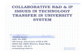 COLLABORATIVE R&D & IP ISSUES IN TECHNOLOGY TRANSFER … · Property Rights as well as Foreground Information and IPR Group, Directorate of ER & IPR Foreground Intellectual Property