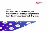 EBOOK How to manage remote employees by behavioral type · 2020. 6. 17. · motivates them. The PI Behavioral Assessment measures four motivating needs or “drives” that have the