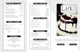 PASTRIES & BARS Cake Pricinglarkcakeshop.com/wp-content/uploads/2018/05/LarkMenuWeb.pdf · ICEBOX CAKES 6” cake • Serves 4-8 8” cake • Serves 8-24 10” cake • Serves 12-39