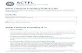 AAPPL Computer Proctoring Student Guide€¦ · AAPPL stands for ACTFL Assessment of Performance toward Proficiency in Languages®. Your school or world languages teacher has chosen