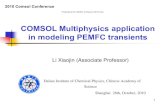 COMSOL Multiphysics application in modeling PEMFC transients · The diffusion layer, catalyst layer and membrane are isotropic and homogeneous, and the membrane is impermeable to