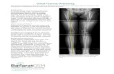 Distal femoral osteotomy - Ballarat OSM · 2018. 10. 19. · Distal Femoral Osteotomy The deformity can be done from either side of the knee, either inserting an opening wedge on