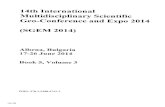 Multidisciplinary Scientific Geo-Conference and Expo · 14thInternational MultidisciplinaryScientific Geo-ConferenceandExpo2014 (SGEM2014) Albena,Bulgaria 17-26June2014 Book5, Volume3