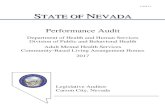 Performance Audit - leg.state.nv.us · Highlights of performance audit report on Adult Mental Health Services, Community-Based Living Arrangement Homes issued on January 17, 2018.