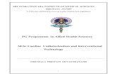 PG Programme in Allied Health Sciences M.Sc Cardiac …svimstpt.ap.nic.in/edu/curr_files/ccit.pdf · 2018. 5. 15. · cardiac Pacemakers II 20 80 15 60 25 200 3. Cath and Intervention