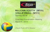 McLEAN YOUTH (MYA) VOLLEYBALL (MYV) Spring 2013 · April 28 - May 4 MATCH #4 Picture Day #1