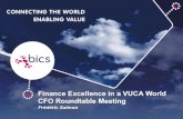 Finance Excellence in a VUCA World CFO Roundtable Meeting · 1997 Kick-off Creation of Carrier & Wholesale business unit @ Belgacom 2001 – 2004 Diversify Belgacom ICS goes mobile