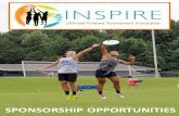 SPONSORSHIP OPPORTUNITIES - Shalom International Ministry · fundraiser, the Inspire Ultimate Tournament Fundraiser. Inspire is an afterschool program for middle school refugees in