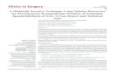 Clinics in Surgery Case Report · We describe a new minimally invasive surgical technique (MIS) for insertion of C2 transpedicular (pars interarticularis) screws reinforced with a