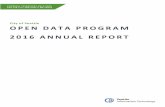 Open Data Program 2016 Annual Report - Seattle...hackathon, 183 participants formed 26 teams to develop innovative technology solutions. One solution that grew from the hackathon was