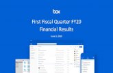 First Fiscal Quarter FY20 Financial Results€¦ · RPO up 16% *Remaining performance obligations (“RPO”) represent, at a point in time, contracted revenue that has not yet been