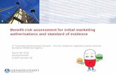 Benefit-risk assessment for initial marketing ...€¦ · European Medicines Agency . March 9th 2018 . Kristina Dunder . ... An agency of the European Union Assuring scientific and