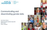 Communicating and disseminating gender data · Graphs (online or in reports) Communicating gender data beyond the government - Translate a radar chart into different types of digestible