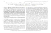 Identification of Overlapping Communities via Constrained ... · networks such as brain [1], trend analysis in social media [2], [3], and clustering of costumers in recommender systems