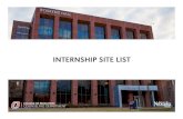 INTERNSHIP SITE LISTCLINICAL MENTAL HEALTH INTERNSHIP SITE LIST . UPDATED SUMMER 2015 . The following list is designed to give students a starting point when looking for an internship