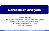 Correlation analysis - bvag.com.vn · Workshop on Analysis of Clinical Studies –Can Tho University of Medicine and Pharmacy –April 2012 Age and BMD: an interpretation •The coefficient
