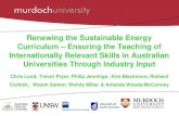 Renewing the Sustainable Energy Curriculum – Ensuring the ... · Renewing the Sustainable Energy Curriculum – Ensuring the Teaching of Internationally Relevant Skills in Australian