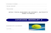 BTEC TECH AWARD IN SPORT, ACTIVITY · C The psychological influence that motivation, self-confidence and anxiety have on participation in sport and activity Things I need to know…