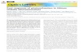 Fast response of photorefraction in lithium niobate ...olab.physics.sjtu.edu.cn/papers/2017/24.HaoweiJiang_OL...Fast response of photorefraction in lithium niobate microresonators