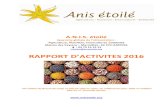 RAPPORT D’ACTIVITES 2016 - ANIS étoilé€¦ · Association A.N.I.S. Etoilé – Rapport d’activités 2016 3 Projet associatif d’A.N.I.S. Etoilé : L’association s’inscrit