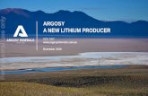 ARGOSY For personal use only A NEW LITHIUM PRODUCER · Lithium Rincon Lithium Project JORC resource” dated 13 November 2018 available at and . Argosy confirms that it is not aware